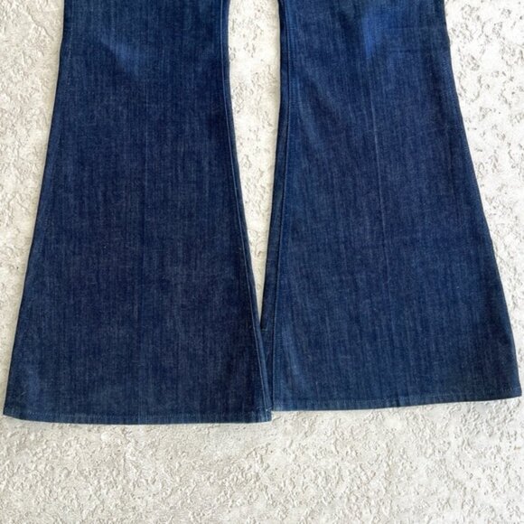 Womens 7 For All Mankind Jeans 26 Lexie Bell bottom Flare Wide Dark Blue Denim - Picture 3 of 9
